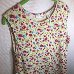 Marsh Landing | Women’s Multi-Colored Floral Print Sleeveless Blouse Top